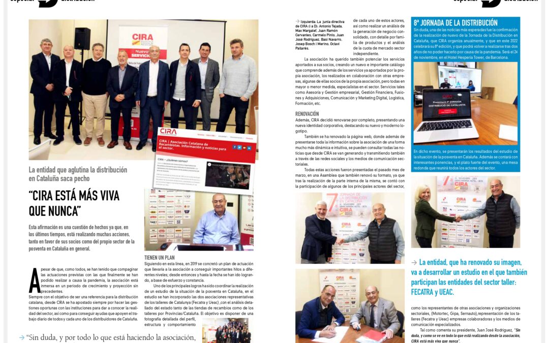 Reportaje de la revista MRyT.info – CEI Arsis, S. L. (Mundo Recambio y Taller) a CIRA (Asociación Catalana de Recambistas)